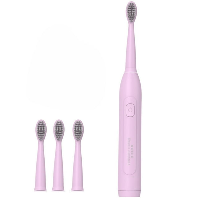 Ohufall USB Rechargeable Smart Electronic Toothbrush For Adults 5 Modes 4pcs Replacement Brush Heads IPX7 Waterproof Sonic Toothbrush