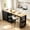 Black, variant on JSFHNTG 77.8'' Rolling Kitchen Island with Expandable Dining Top, with Storage, Space Saving Design for Small Spaces, Black