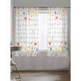 thumbnail image 5 of Sheer Curtains 63 Inch Length, Spring Wildflowers Semi Sheer Curtains Light Filtering Window Treatment, Watercolor Country Botanical Floral Privacy Voile Drapes for Living Room Bedroom 52x63 Inch, 5 of 7
