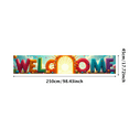 thumbnail image 3 of Colorful Welcome Banner with Sun Mascots and Star Elements Backdrop Party Decorations for Events Gatherings Festivals Celebrations and Photo Props, 3 of 8