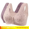 thumbnail image 4 of Sujetador estilo chaleco estampado de algodón suave, ropa interior fina para mujer, sin anillo de acero, talla mediana y grande, fruncido para personas de mediana edad y mayores, 4 of 5
