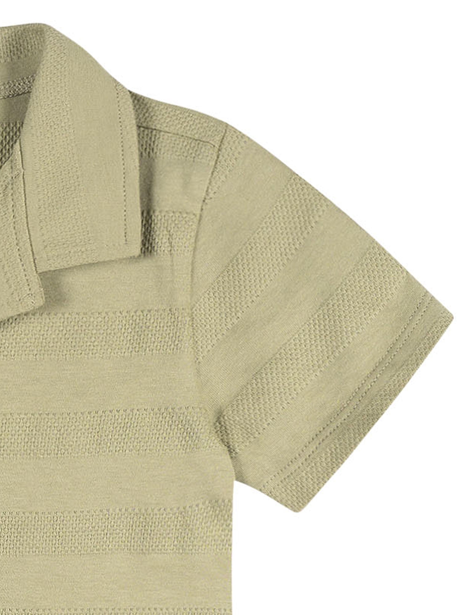 Modern Moments by Gerber Baby and Toddler Boy Organic Button Up Collar Top, Sizes 0/3 Months - 5T