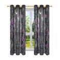 thumbnail image 7 of Yayeee Window Curtains Light Filtering 63"x52" Grommet Panel Pair Home Living Room Decor, Gothic Floral Print, 7 of 7