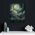 thumbnail image 4 of ONETECH Vintage Gothic Wall Decor Full Moon Art Prints Dark Academia Decor Canvas Landscape Wall Art Dark Cottagecore Decor Watercolor Moon Room Decor Aesthetic, 4 of 4