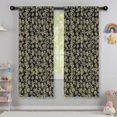thumbnail image 5 of Blackout Kids Curtains,Black Daisy Flower Orange Centers Pattern Childrens Insulated Curtains Set Of 2,Bedroom Essentials,Toddler Room Decor 42"x63", 5 of 5