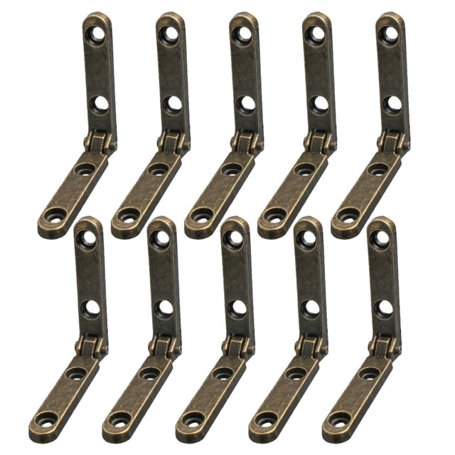 10 Pcs Small Hinges Jewelry Wooden Box Chest Case Hinges 90 Degree Folding Hinge Antique Cabinet Fittings Furniture Hardware