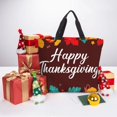 thumbnail image 6 of Pofeuu Happy Thanksgiving Print Tote Bag for Women,Hobo HandBags with Zipper,Large Capacity Casual Shoulder Handbags with Inner Pockets, 6 of 7