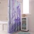 thumbnail image 4 of Ombre Lavender Purple Shower Curtain, Marble Texture Shower Curtain Set with Hooks, Spring Summer Waterproof Fabric Shower Curtains for Bathroom Decor, 72x84 Inch Bath Curtain, 4 of 6