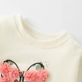 thumbnail image 5 of GBSYEWXS Sweatshirt For Girls Toddler Long Sleeve Butterfly Print Tops Fashion Crew Neck Relaxed Fit Beige Pullover Sweater Size 18-24 Months, 5 of 8
