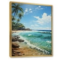 thumbnail image 2 of Designart "Beach Tropical Paradise Painting IV" Nautical & Beach Floater Framed Wall Decor, 2 of 7