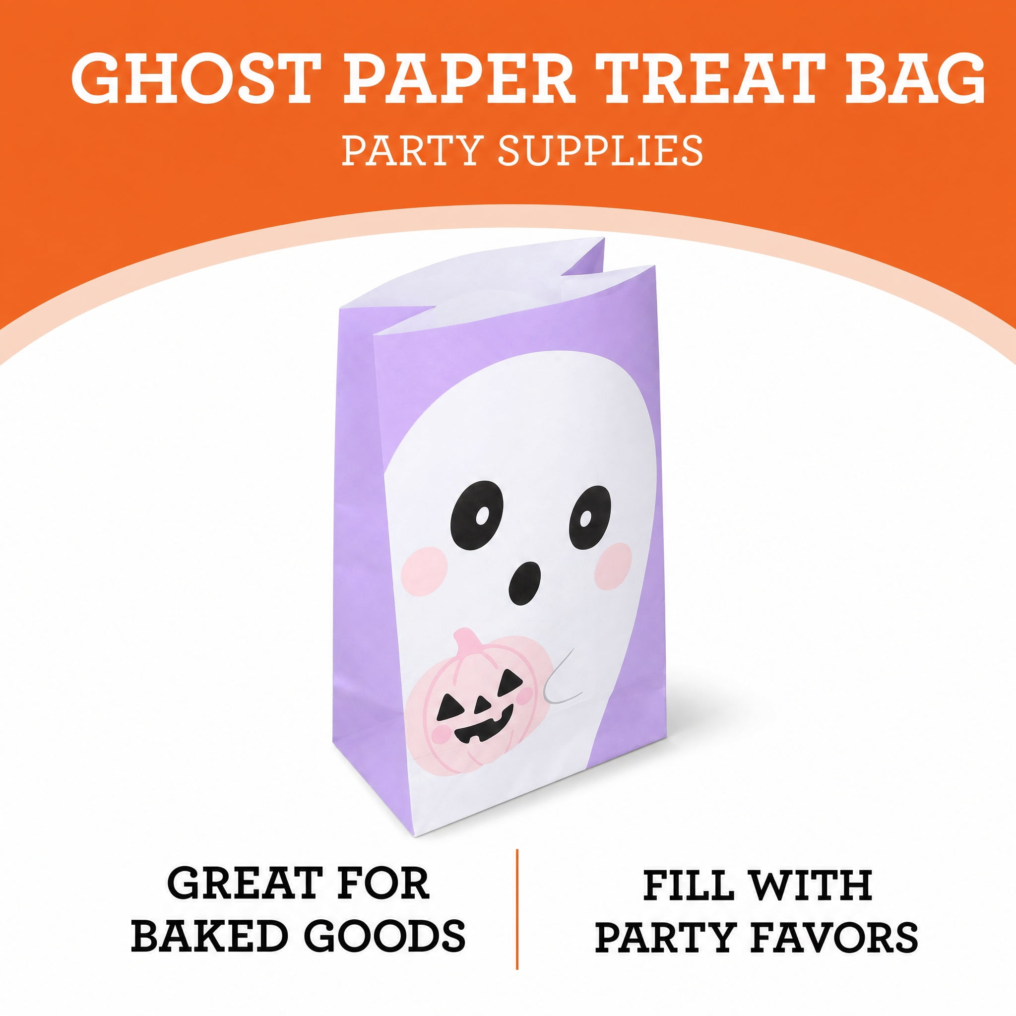 Ghost Paper Treat Bag, Multicolor, Halloween by Way To Celebrate