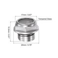 thumbnail image 2 of Unique Bargains M14x1.5mm Male Threaded Aluminum Air Compressor Oil Level Gauge Sight Glass, 2 of 5