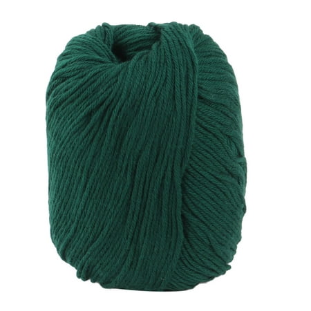 Lady Sweater Scarf Gloves Crochet Hand Knitting Weaving Yarn Cord Dark Green