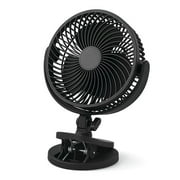 Mainstays 6 in Personal Indoor Desktop or Clip-On AC Electric Fan, 2 Speeds, Black