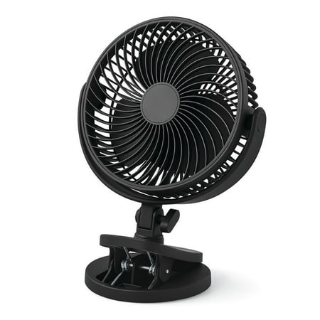 Mainstays 6 inch Personal Desktop or Clip 2-in-1 Fan, Black