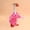 Hot Pink, variant on Cute Mini Desktop Goose Figurine, Small Desk Decor, Tabletop Ornament (2-4 Inches Tall) - Adorable Miniature Design With Sweet Details For Office, Home Desktop Decoration, Shelf