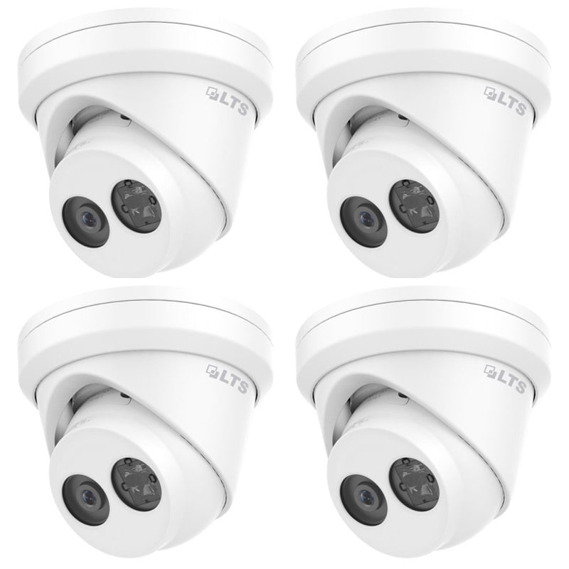 (4 Pack) LTSCMIP3342W28M Network IP67 HD 4MP 2.8mm Wide Angle Turret