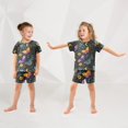 thumbnail image 5 of Butterflies Moon Pattern Summer Pajama Set Soft Cotton Short Sleeve Sleepwear 2PCS Pajama Sets Breathable Lounge Set Size 8Y, 5 of 7