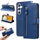 thumbnail image 1 of Estuche de Cuero PU con Cierre para Samsung Galaxy S25 , Funda Protectora con Billetera y Correa, 1 of 6