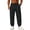 #02Black, variant on Solid Color Jogger Sweatpants For Men Elastic Cuffs Relaxed Athletic Training Jogging Trousers S