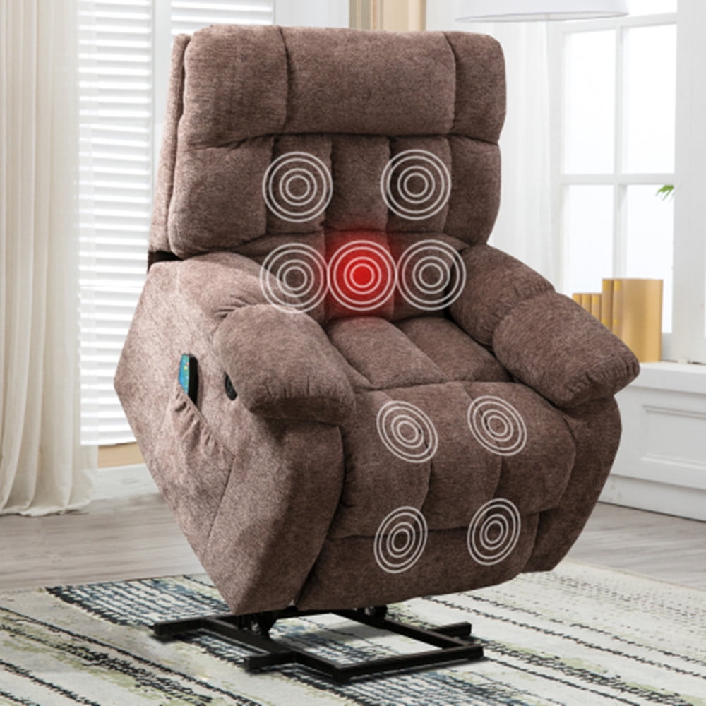 Kiertl Large Power Lift Chairs Recliners for Elderly with Massage and  Heater, Extra Wide Overstuffed Lift Recliner, Big Seat Cushion, High Back,  OKIN
