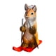 thumbnail image 1 of Figura de animal tallada a mano, estatua de madera tallada, micropaisaje, adorable escritorio zorro amarillo, 1 of 9