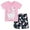 2# Alpaca, variant on DDSOL Toddler Girls Pajamas Icecream Graphic Short Sleeves Cotton Sleepwear Sets 2-Pieces White 3T
