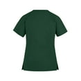 thumbnail image 4 of IYYVV Womens Nursing Scrub Tops Working Uniform Solid Color Short Sleeve V Neck Workwear Blouse T-shirt with Pockets Green XL, 4 of 4