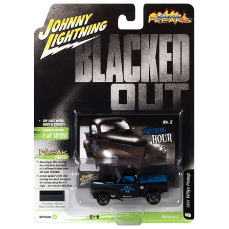 Johnny Lightning 1:64 Street Freaks Ver A 1941 Willys Pickup Flat Black