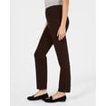 thumbnail image 2 of Charter Club Women's Petite Pull-On Ponte-Knit Pants Dark Brown Size 14PS, 2 of 3