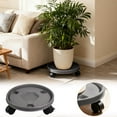 thumbnail image 5 of 14 Inch Planter Caddies Rolling Saucer Caddy with Wheels,Heavy Duty Wheeled Stand for Potted ,Round Coaster Roller Base Tray with Casters,Flower Pot Dolly Holder for Indoor Outdoor(Black), 5 of 5