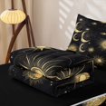 thumbnail image 5 of Erosebridal Vintage Moon Sun Zipper Full Size Comforter Sets with Fitted Sheet and 2 Pillowcases,Stars Astrology Zipper Bedding Set For Adults,Black Reversible,4pcs, 5 of 7