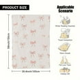 thumbnail image 6 of 1pc Pink Bow & Cream Flannel Throw Blanket - Ultra-Soft Lightweight All-Season Bedspread with White Bow Accent, Pink Bow Pattern on Cream - Cozy Sofa, Bed, Travel & Camping Blanket for,,, Dorm, 6 of 10