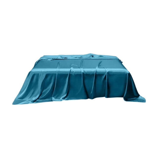 Satin Bed Sheet - Silk-Like Solid Bedding, Soft & Skin-Friendly, Wrinkle & Fade Resistant, Easy Care for All Seasons, Polyester Fiber, 66.93x90.55 Inch