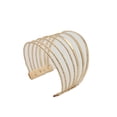 thumbnail image 3 of Women Gold Metal Cuff Bracelet Jewelry Fashion Stripes Fan, 3 of 6