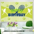 thumbnail image 4 of Tennis Theme Backdrop Tennis Birthday Party Decorations for Girls Green Yellow Tennis Happy Birthday Background Decor, 4 of 6