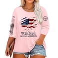 thumbnail image 2 of Women's 250th Anniversary Print Shirt USA Flag Patriotic Tshirt, 2 of 5