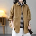 thumbnail image 5 of Sexlip Jackets for Women Fall Oversized Utility Cotton Coat Loose Fit Corduroy Collar Vintage Workwear with Pockets Yellow XL, 5 of 8