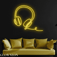 thumbnail image 2 of Glowneon Headphone Line Art Neon Sign, Headphone Music Shop Led Light, 2 of 5