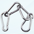 thumbnail image 1 of Carabiner Clip, Spring Snap Hooks, Heavy Duty Stainless Steel 304 Hooks, Swing Set Kit for Gym,Camping,Swing,Leash Dog, Rope Connected/M6 4Pack, 1 of 5