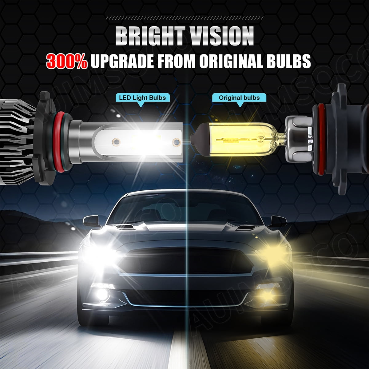 For Nissan Pathfinder 2013-2016 6PCS LED Headlight Bulbs High Low Beam Fog Light, HIGH POWER 300% Brighter