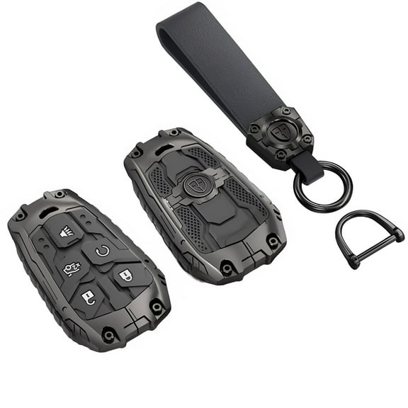 Rugged Metal Alloy Smart Key Fob Cover for Cadillac Escalade CTS SRX XT5 ATS STS CT6 XTS XT4 2015-2019 Remote Protector