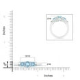 thumbnail image 4 of ANGARA Natural Vintage Style Three Stone Aquamarine Wedding Band in 14K White Gold for Women (Size-6mm) | March Birthstone, Birthday, Anniversary, Jewelry Gift for Women | Natural Aquamarine Ring, 4 of 9