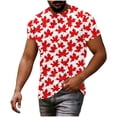 thumbnail image 3 of UVEASISHA Canadian Flag Graphic Tees for Men Distressed Maple Leaf Print Short Sleeve T-Shirts Big and Tall Slim Fit Gym Workout Shirts Red XXL, 3 of 9