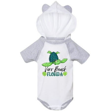 

Inktastic Vero Beach Florida Happy Sea Turtle Gift Baby Boy or Baby Girl Bodysuit