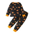 thumbnail image 6 of Gubotare Boys Halloween Pajamas Little Boys Pajamas Toddler Boys Clothes Sleepwear 2 Pieces Pjs Kids Jammies Sets Size 4t 5t (Orange,4-5 Years), 6 of 7