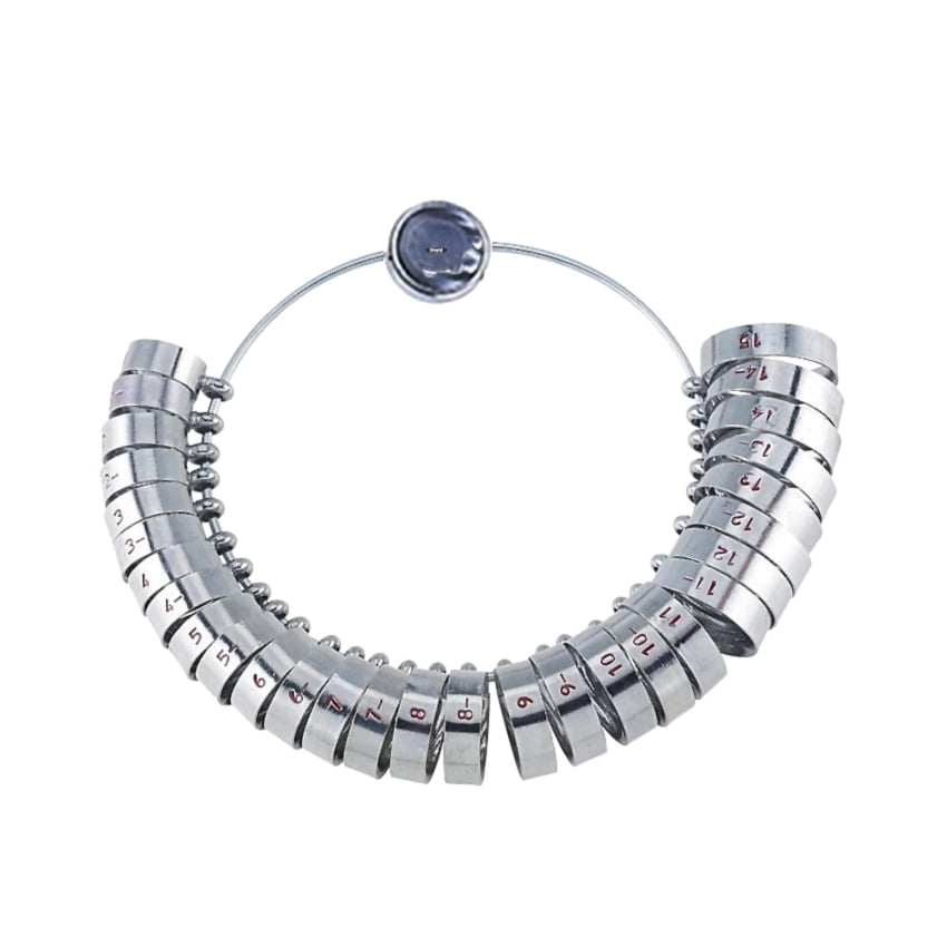 Metal Finger Gauge Set Ring Sizer Wide Band Graduated 115 Measuring