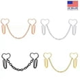 thumbnail image 2 of HOOUN Surgical Steel Non-Piercing Fake Nose Septum Decoration Creative Heart Nose Ring-Rose Gold, 2 of 9