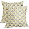 thumbnail image 5 of Floral Throw Pillow Covers 18 X 18 Inch, Spring Plant Print Linen Cushion Case for Living Room Sofa Couch, Easter Decoration Flower Pillow Sham for Home Decor Home Bedroom Easter Decorations 1pcs J, 5 of 6