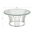 thumbnail image 5 of Weston Home Visby Chrome Finish Table Coffee Table with Glass Top, 5 of 5